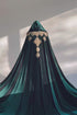 Green velvet cape